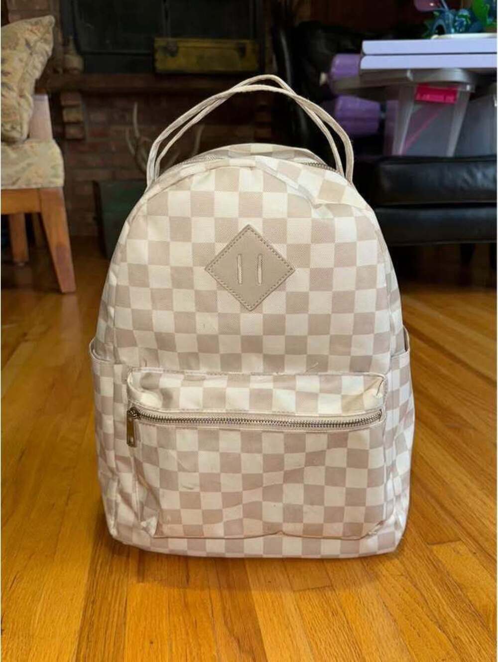 Beige backpack